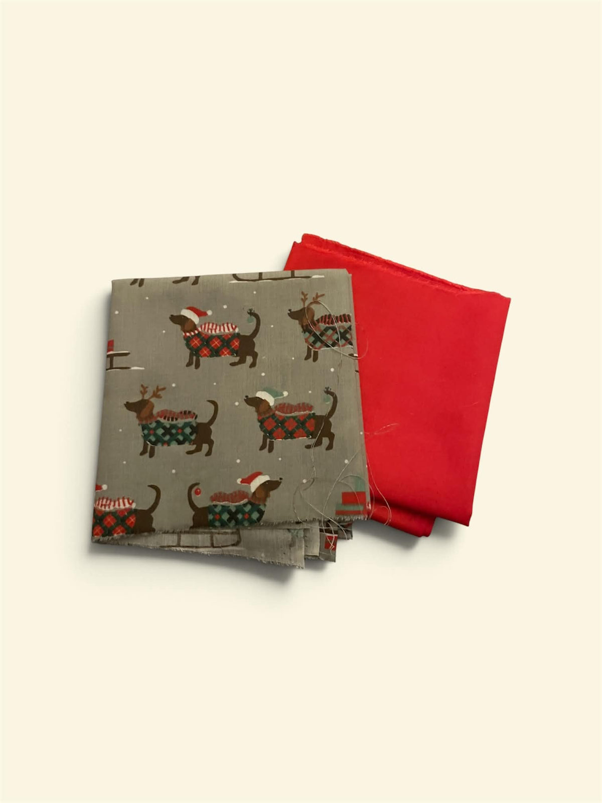 Christmas Fabric DIY Bunting Kit - sausage dogs in jumpers