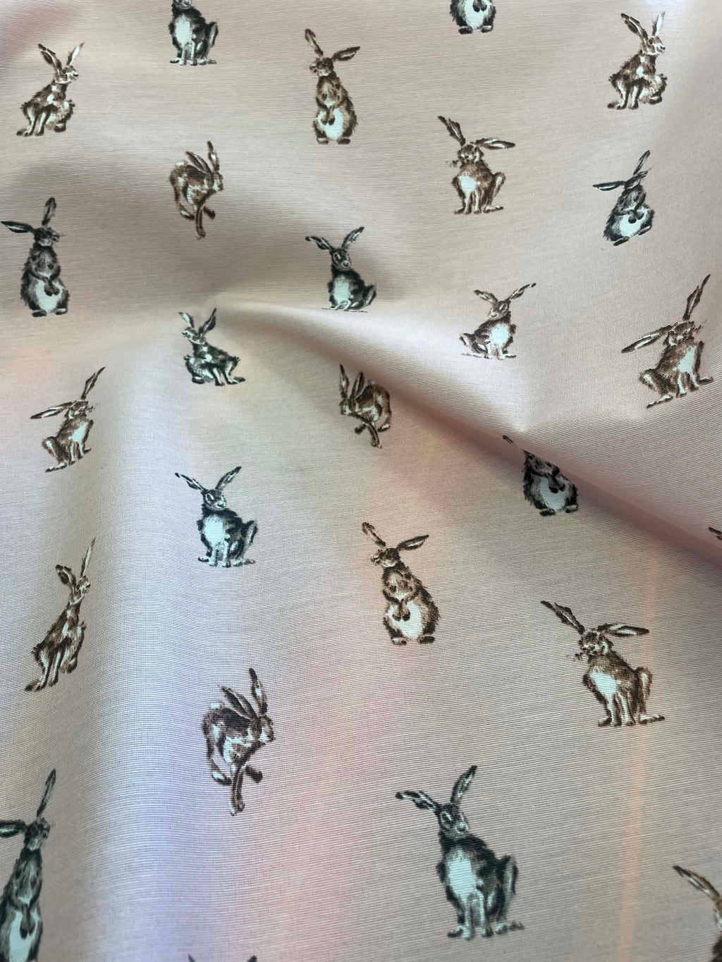 Fabric with rabbits design