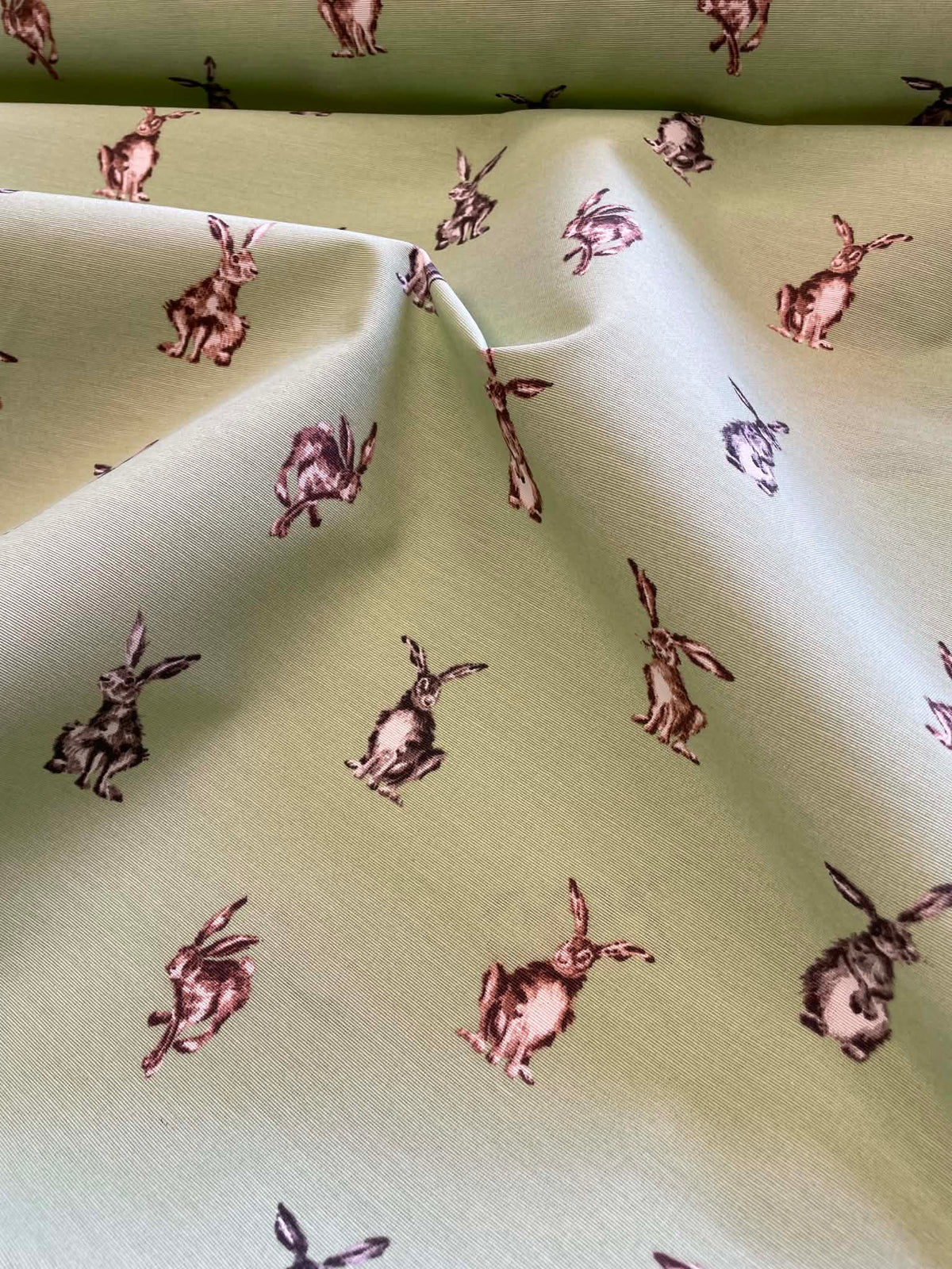 Fabric with rabbits design