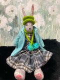 Hand crafted 'Winter Outing' rabbit