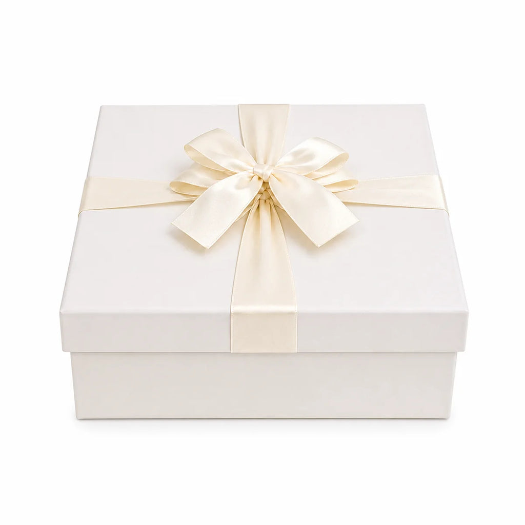 Luxury Square Rigid Ivory Gift Boxes - set of 3