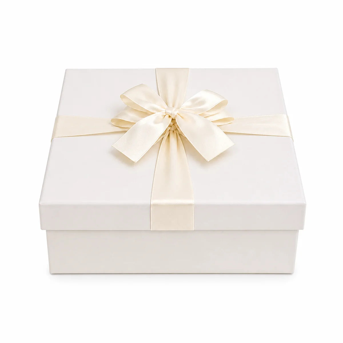 Luxury Square Rigid Ivory Gift Boxes - set of 3