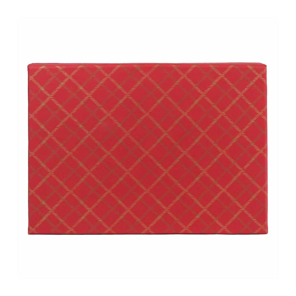 Handcrafted Chequered Green or Red Gift Box
