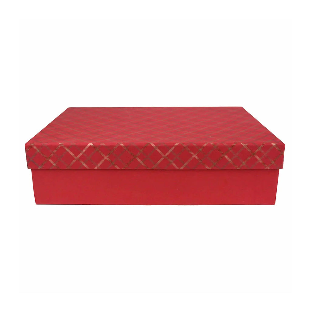 Handcrafted Chequered Green or Red Gift Box
