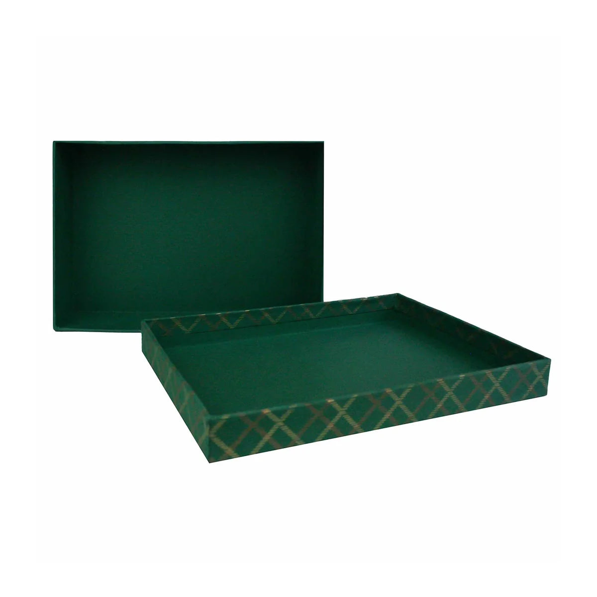 Handcrafted Chequered Green or Red Gift Box
