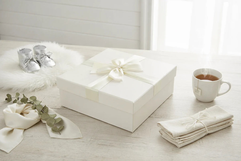 Luxury Square Rigid Ivory Gift Boxes - set of 3