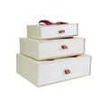 Luxury Cream Textured Drawer Gift Boxes - Set of 3