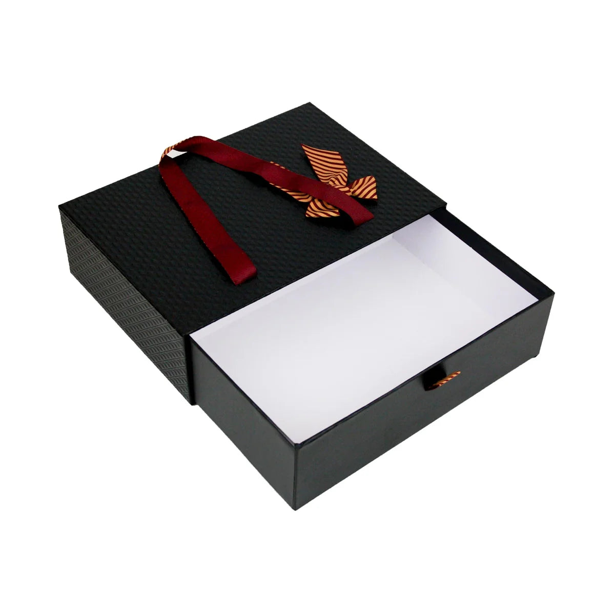 Luxury Black Textured Drawer Gift Boxes - Set of 3
