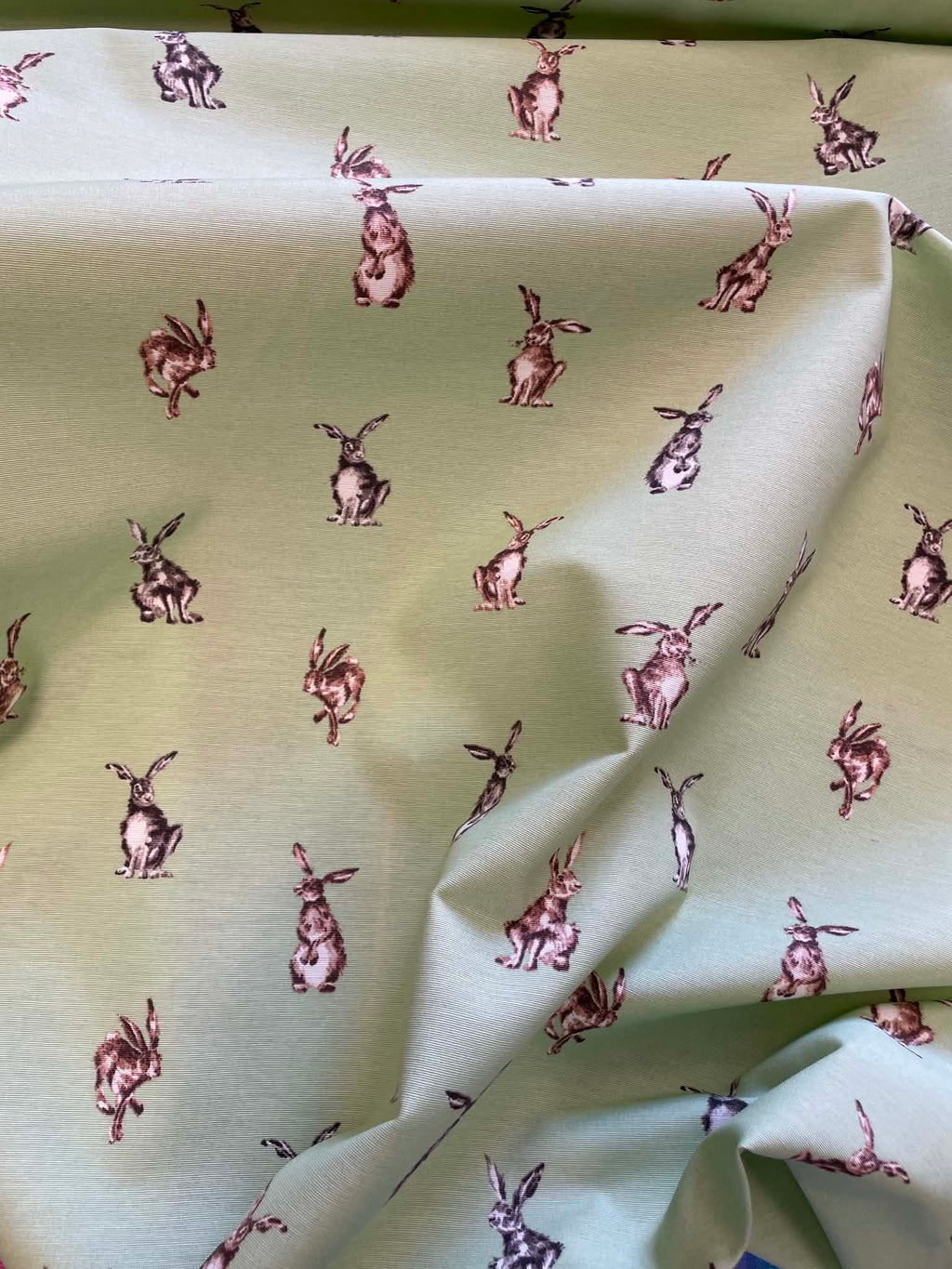 Fabric with rabbits design