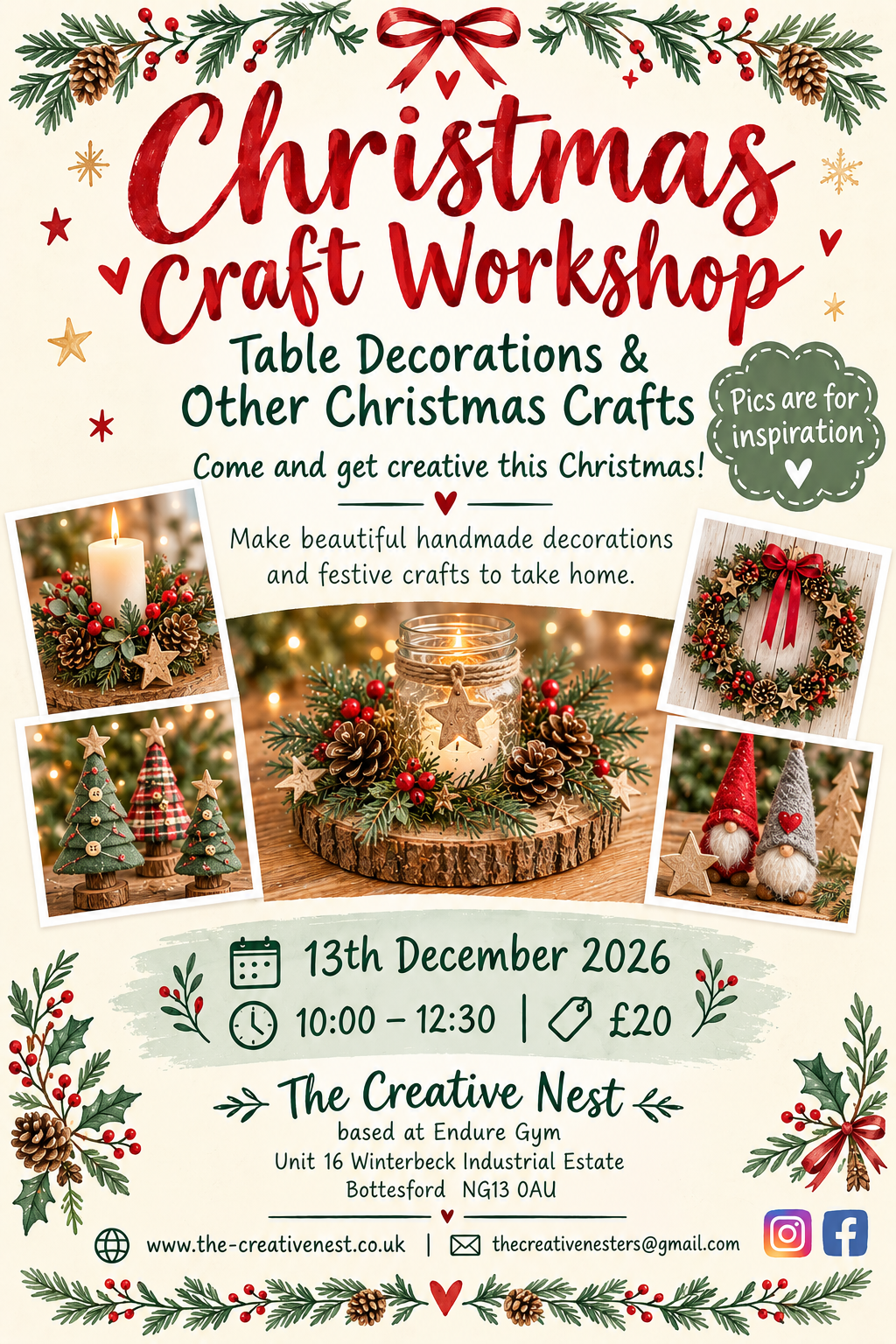 Christmas craft workshop 13th December 2026