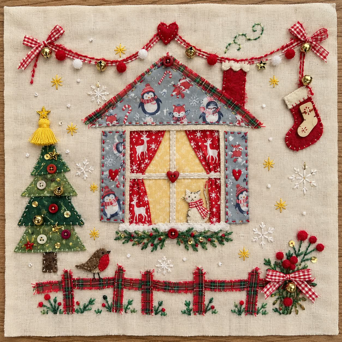 Christmas design slow stitch kit box