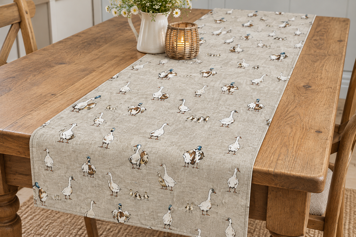 Table Runner in lovely ducks design fabric